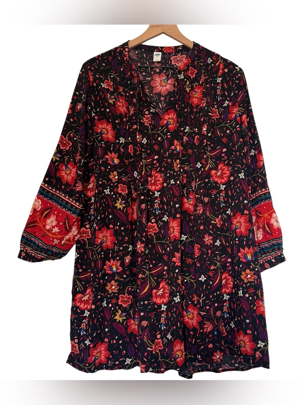 Old Navy Fall Floral Front Pleated Dress